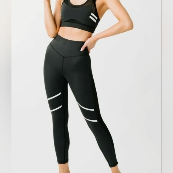 ZYIA Pants - ZYIA Leggings Black Reflective Light N Tight 14-16